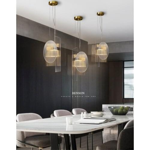 Nordic Modern Acrylic Art Pendant Lights Bedroom Bar Designer Dining Room Living Room Hanging Acrylic Pendant Lamps Fixtures