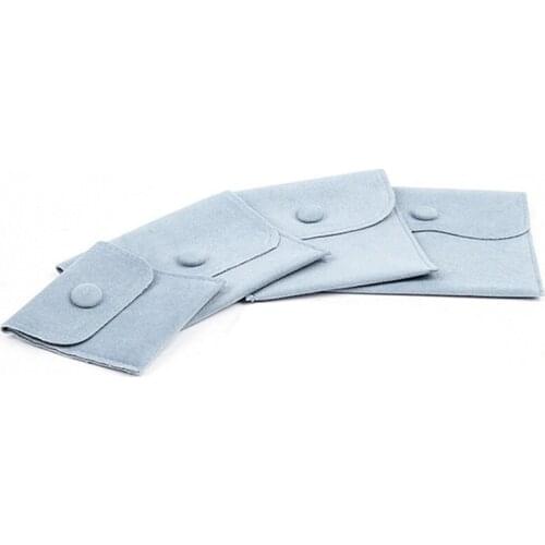 Jewelry Bag Purse Velvet Bag Snap Button Bag Thick and Delicate Velvet Ring Necklace Jewelry Storage Bag