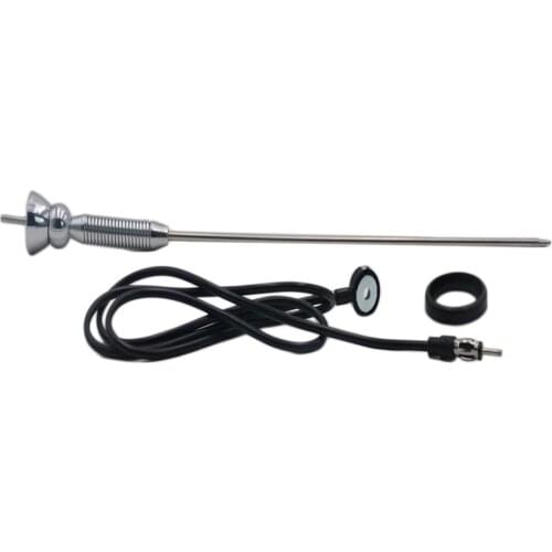 18.5in Silver Car Vehicle Roof-Mounted Antenna Radio Telescopic Extended