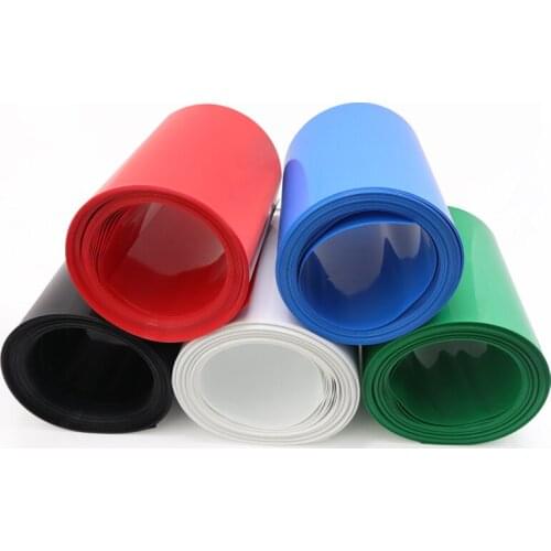 160mm Flat Width PVC Heat Shrink Tube Φ102mm Battery Sleeve Battery Pack Heat Shrinkable Film Multicolor