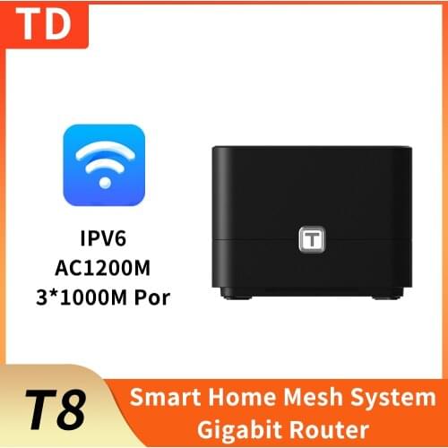 TOTOLINK T8 AC1200 Mesh Wifi Gigabit Router 1 Pack Wireless Repeater APP Remote Manage