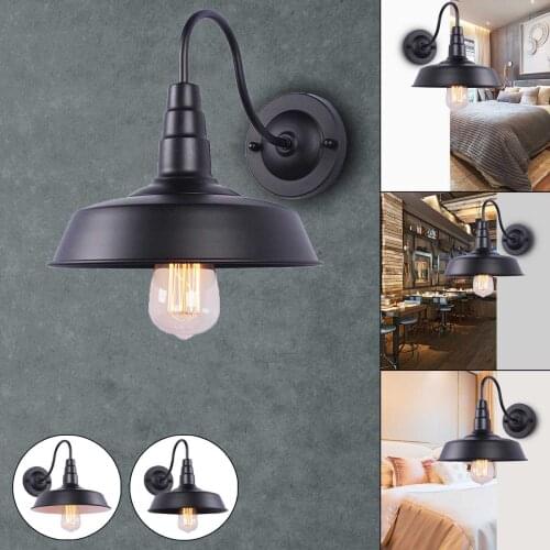 Vintage Wall Lamps Industrial Retro Bedside Wall Light Lampshade Bulbs Suitable for Restaurants Bars Cafes Bar Counters