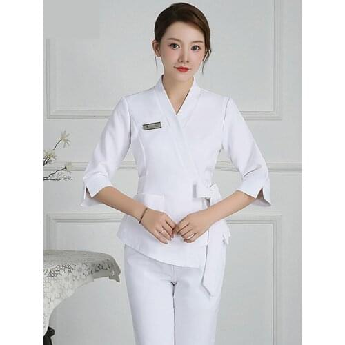 Beauty Salon Work Clothes Women Spa Beautician Clothing Hairdresser Manicurist Uniform Hotel Waiters Work Suit