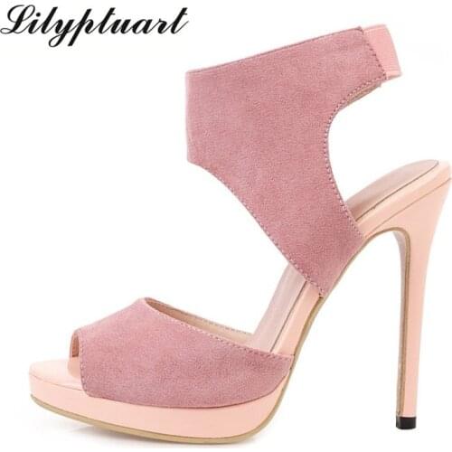 In the summer of 2020, womens European and American style high heel elastic band fish mouth fashion joker sandals