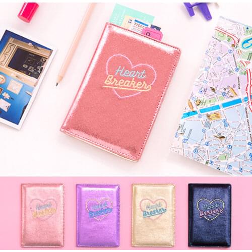 Laser embroidery passport clip multi-functional leather certificate jacket artistic lady card bag