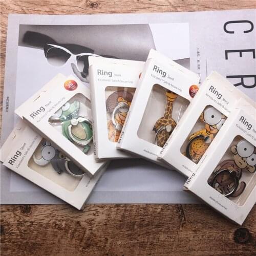 10pcs/lot Mobile Phone Holder Metal Finger Ring Holder Lovely Cartoon Phone Ring Holder Phone Stand Support For Iphone Huawei