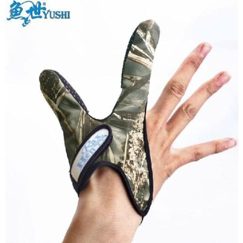 100pcs/lot Fly Fishing Single Finger Protector Gloves Fishermen One Singer Surfcasting Non-Slip Glove Fishing Tools