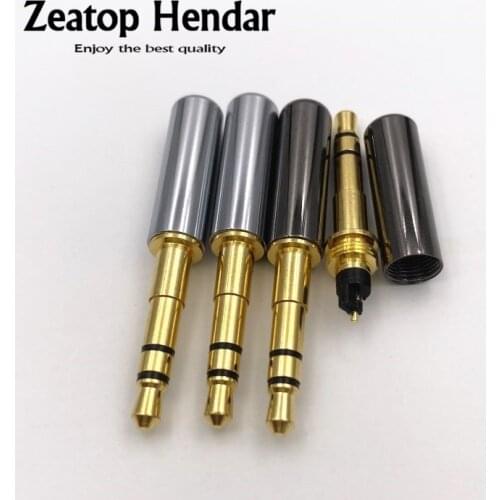 100Pcs Mini 3.5 mm 3 Pole Copper Long Plug Audio Jack Earphone Adapter for DIY Stereo Headset Earphone New Type