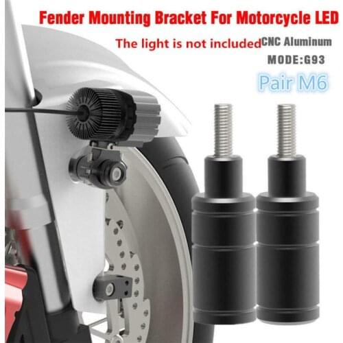 2Pcs M6 Bolt, CNC Motorcycle LED Head Fog Light Mounting Bracket Bracket Pillar Base