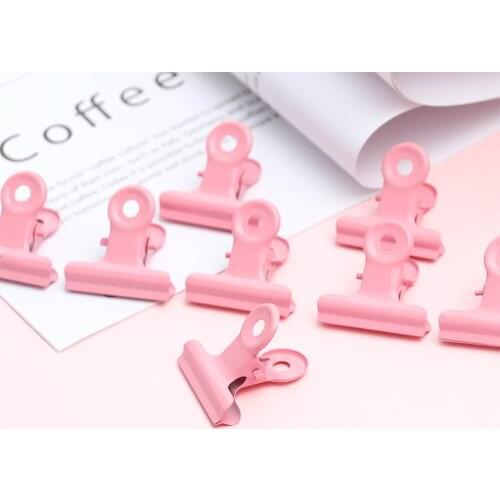 10pcs/set Gift Stationery Pink School w48 File Message Clip Metal