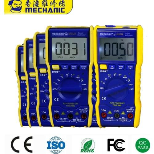 60pcs Mechanic SIV120 SIV119 Latest Multimeter MECHANIC Mini Smart Multimeter Range Mobile Phone Repair Dedicated
