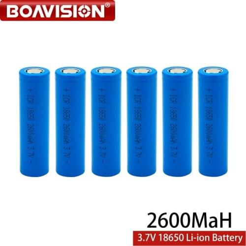 18650 Rechargeable Lithium Ion Battery Batteries 2600 Mah 3.7V Li-ion Real Capacity For Solar Powered Camera Battery Camera
