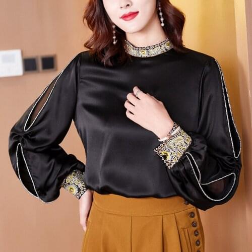 Блузки с воротником стойка Baldauren China At AliExpress