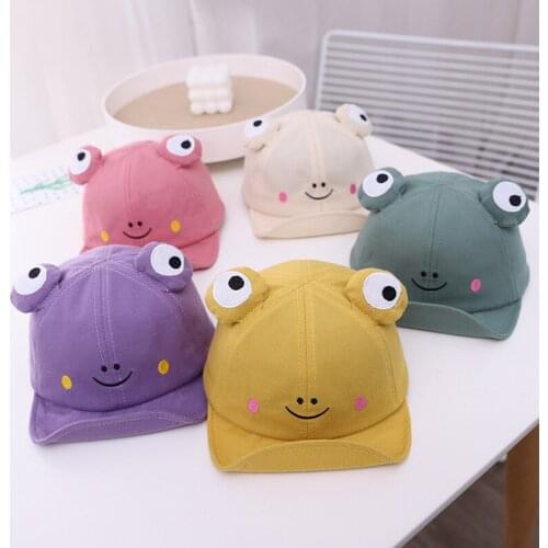 Doitbest Spring Summer Baby Baseball Cap Cute Little frog Hat Children Soft Brim Casual Hip-hop Cap Cute Sun Hat For Kids