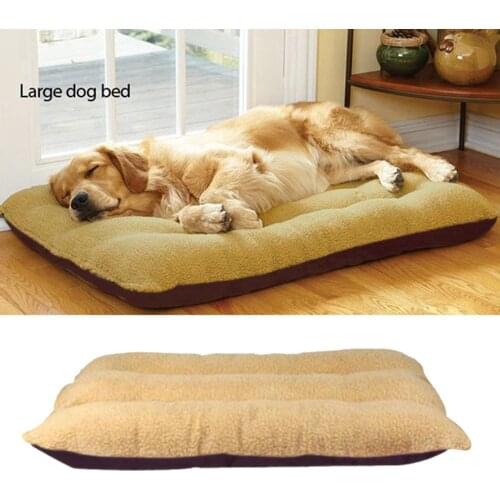 Big Size Large Dog Bed Pet Kennel Mat Soft Fleece Warm Autumn Winter Cotton Mats Sofa Plush Cozy Nest Dog House Pad