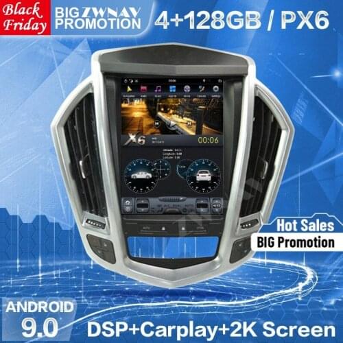128G Tesla Screen Carplay For 2009 2010 2011 2012 Cadillac SRX Android 9 Multimedia Player GPS Audio Radio Head Unit Auto Stereo