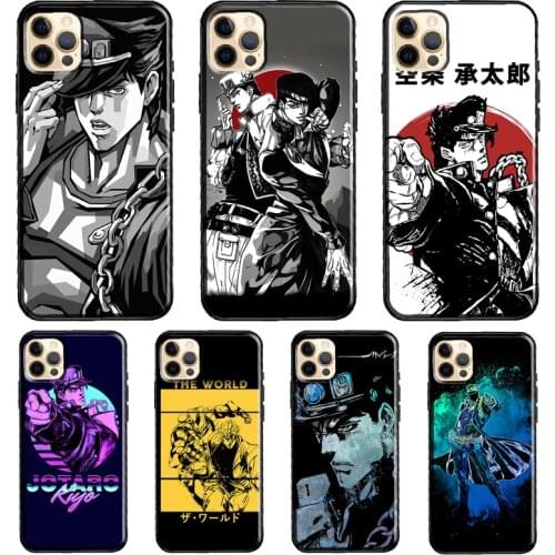 Jotaro Kujo And Dio Jojo Anime Silicone Case For iPhone XR X XS MAX SE 2020 6S 7 8 Plus 12 Mini 11 Pro Max Shell Cover