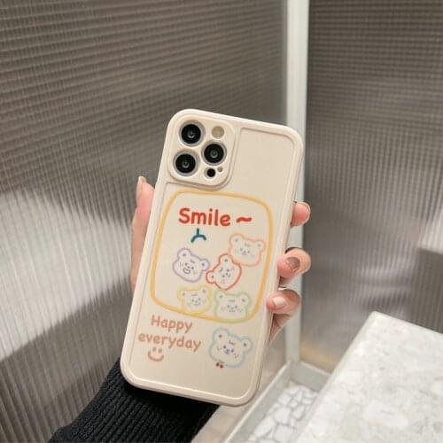 New photo frame bear iPhone case 12promax silicone color painting phone back cover iphone xs case iphone 11 pro max cases