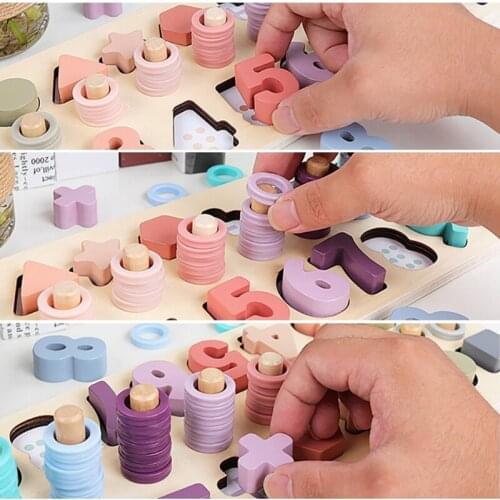 T5EC Kids Creative Puzzle Matching Shape Board Relieve Boredom Accessories Educational Play Funny Table Toy Best Gift