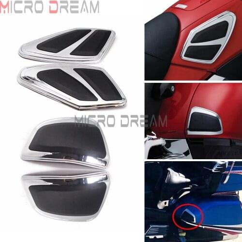 For Honda Goldwing GL1800&F6B 2012-2017 Chrome Motorcycle Tank Trim W/ Knee Traction Pads Protection Cover Saddlebag Case Cover