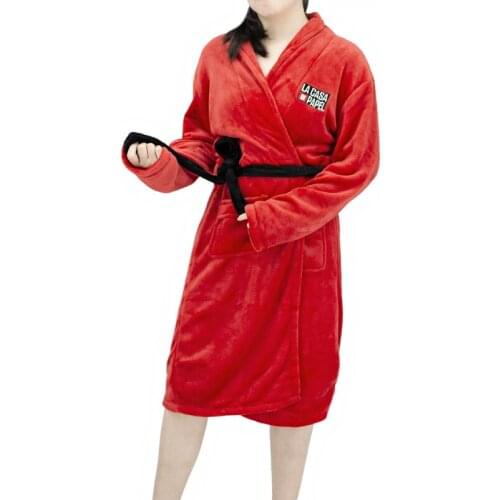 My Hero Academia La Casa De Papel Naruto Bathrobe Cosplay All Might Goku Salvador Dali Costume Night Bath Robe Sleepwear Pajamas