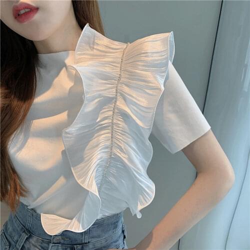 Cotton Women T Shirt Summer Femme Female T-shirt Slim Fit white Streetwear Basic Ladies Tshirt Short Sleeve Womens Casual Tops
