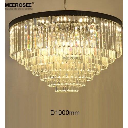 Luxurious Crystal Chandelier Good K9 30mm size Article crystal Hanging Light Fixture Circle Drop Lustre for Home Hotel Project