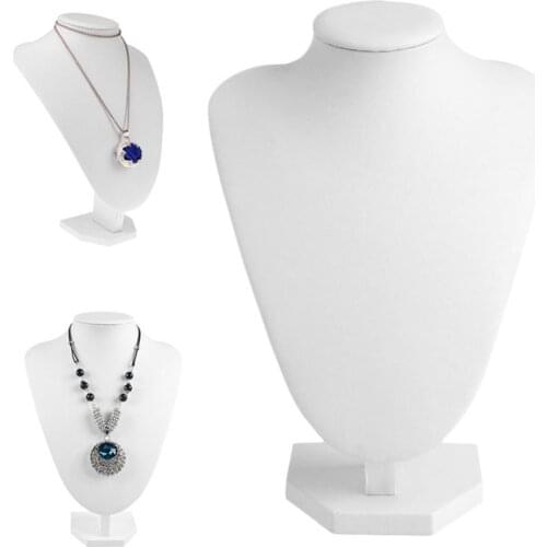 Faux Leather/Velvet Mannequin Jewelry Necklace Display Holder Neck Bust Stand Showcase Show Decorate Hot