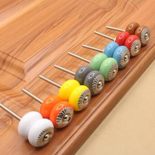 FAST SHIPPING 26mm 32mm Modern Round Ceramic Knobs for shoe cabinet Cupboard Handles Door Pull for Kids children furniture