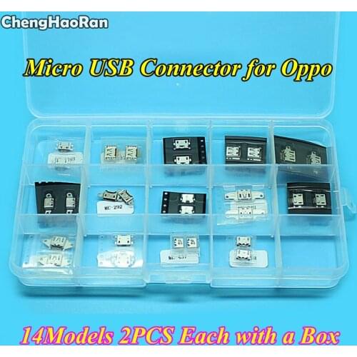 ChengHaoRan 28pcs Micro USB Connector Jack Charging Port For OPPO R827 X9000 X9007 find7 find5 A59 U521 N1T N3 R3 R5 R7 R9 R831