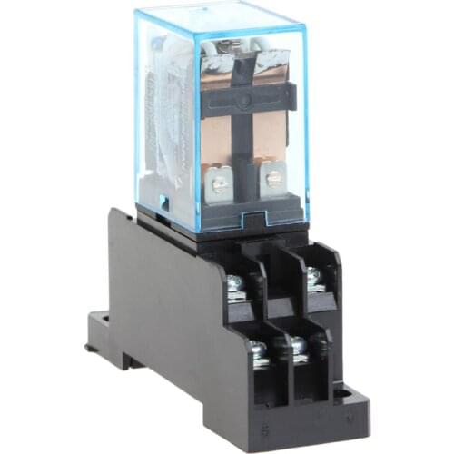 MY4NJ LY2NJ MY2NJ Intermediate Relay MY4N-J AC 220V DC 12V 10A 8 Pin With Base