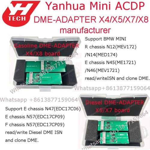 No Soldering No Risk! ACDP DME-ADAPTER X4/X5/X7/X8 Interface Board Set Read Write Diesel Gasoline DME ISN/ Clone ECU on Bench
