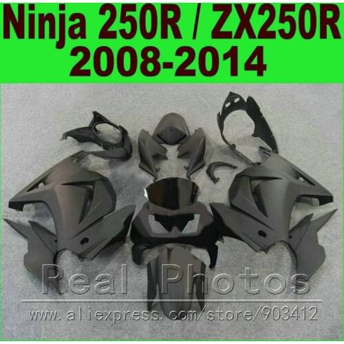 Flat matte black Kawasaki Ninja 250r green white Fairings EX250 year 2008 - 2014 ZX 250 fairing kits parts R9L9
