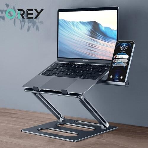 Adjustable Laptop Stand Base Support Notebook Stand For Macbook Tablet Computer iPad Cooling Pad Bracket Table With Phone Holder