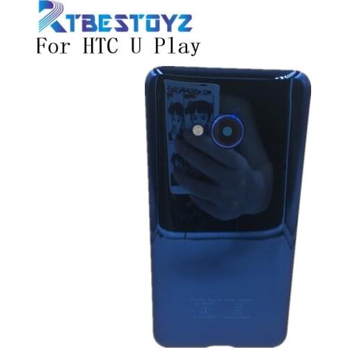 RTBESTOYZ Glass Rear Housing For HTC U Play Battery Cover Back Case Door U Play Repair Part With Camera Lens