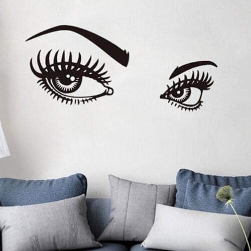 Sexy Eyelashes Eye Vinyl Wall Sticker Wall Decor for Beauty Salon Decoration Art Wall Decals Wallpaper Murals Home Decoration