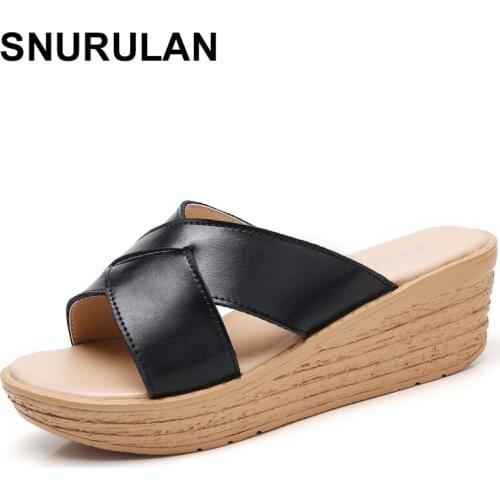 SNURULAN Fashion Women Dermis Sandal Breathable Beach Shoes Woman Peep Toe White Platform Beach Sandals Outdoor Water Sandals