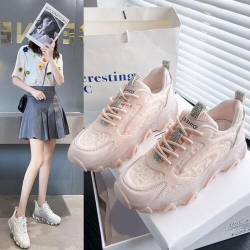 Single Net Breathable Daddy Shoes Womens Summer 2021 New Casual Jelly Trifle Bottom Sports Breathable Single Shoes Women