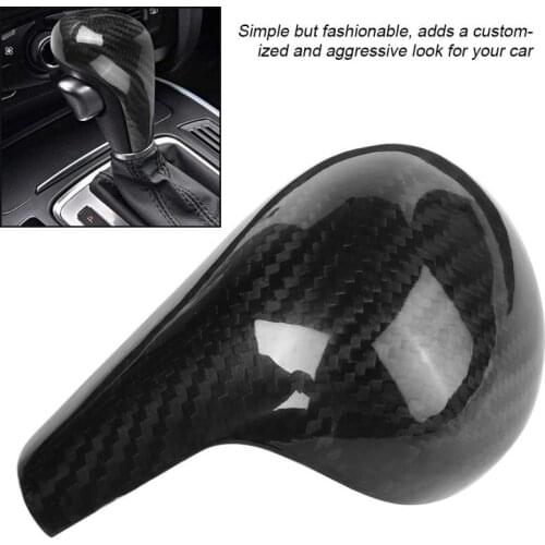 Carbon Fiber Material Car Gear Shift Knob Head Cover Trim for Audi A6L Q5 A5 A4L Q7 Car Styling