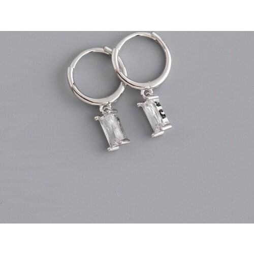 925 Sterling Silver Tassel Crystal Bead Charm Stud Earrings For Women Engagement Party Elegant Jewelry Prevent Allergy eh262