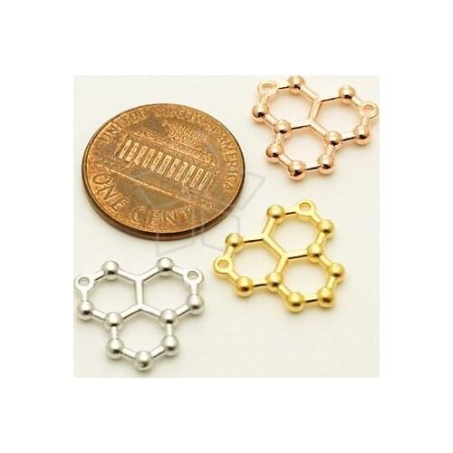 10PCS Ice Hydro Water H2O Molecule Structure Necklace STEM Science Chemistry Hormone Serotonin Dopamine Molecular Necklaces