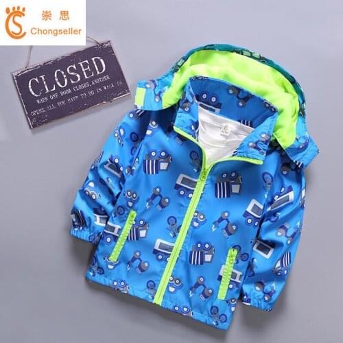2018 Brand Kids Clothes Boys Jackets Children Hooded Windbreaker Toddler Baby Coat Infant Waterproof Outwear Outdoor Children