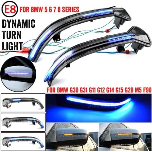 For BMW 3 5 6 7 8 Series G20 G30 G31 G32 G11 G12 G14 G15 M5 F90 Side Mirror Indicator Car LED Dynamic Turn Signal Light Blinker