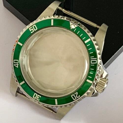 Watch mens Water Ghost accessories steel shell green aluminum / blue red aluminum frame waterproof 39.5mm suitable for st1612