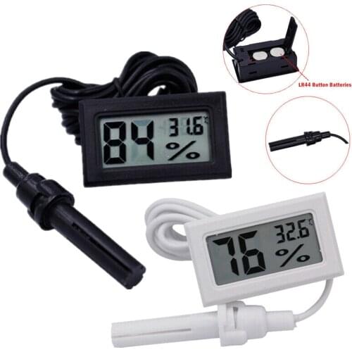 Digital Refrigerator Thermometer LCD Display Thermostat Oven Thermometer Freezer Electronic Temperature Hygrometer With Probe