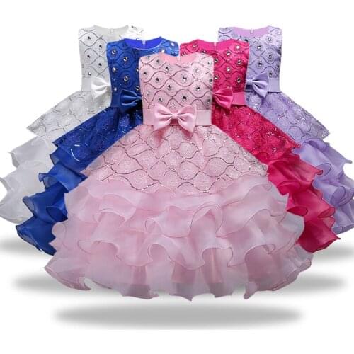 Children Princess Girl Dress for Wedding Birthday Party Boutique Flower Tutu Girl Kids Prom Dresses for Girls clothes 3-15 Years