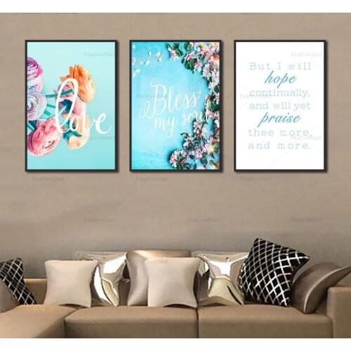 European Style Frameless Canvas Painting Different Colors Rose Flowers Wall Art Posters and Prints for Living Room Decoration