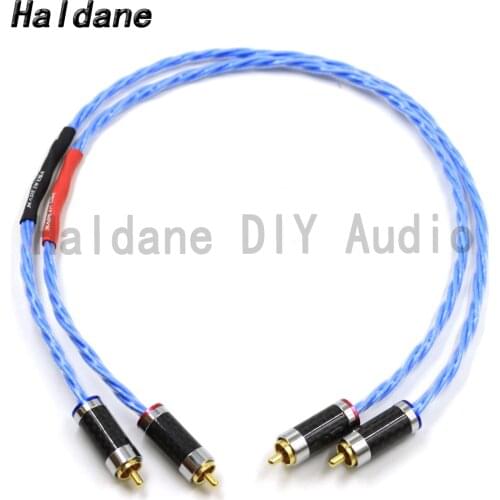 Haladne Nordost Odin Silver Plated Cable Blue Wgite Carbon Fiber Gold Plated RCA Interconnect Signal Cable Wire