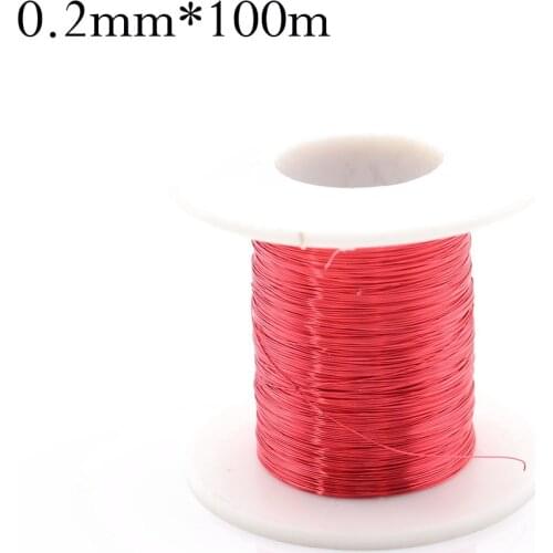 100M Red Magnet Wire 0.2mm QA Enameled Copper Wire Magnetic Coil Winding For Electric Machine DIY Electromagnet Making