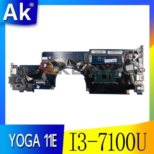 Laptop motherboard For LENOVO Thinkpad YOGA 11E Core SR2ZW I3-7100U Mainboard 01HY359 01YT007 DALI8KMB8D0 Tested 100